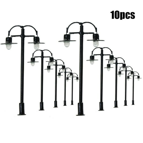 87 Street Lights Lamps TOOYFUL 10Pcs Model Railway Lamppost Mini Garden Decor N Scale 1
